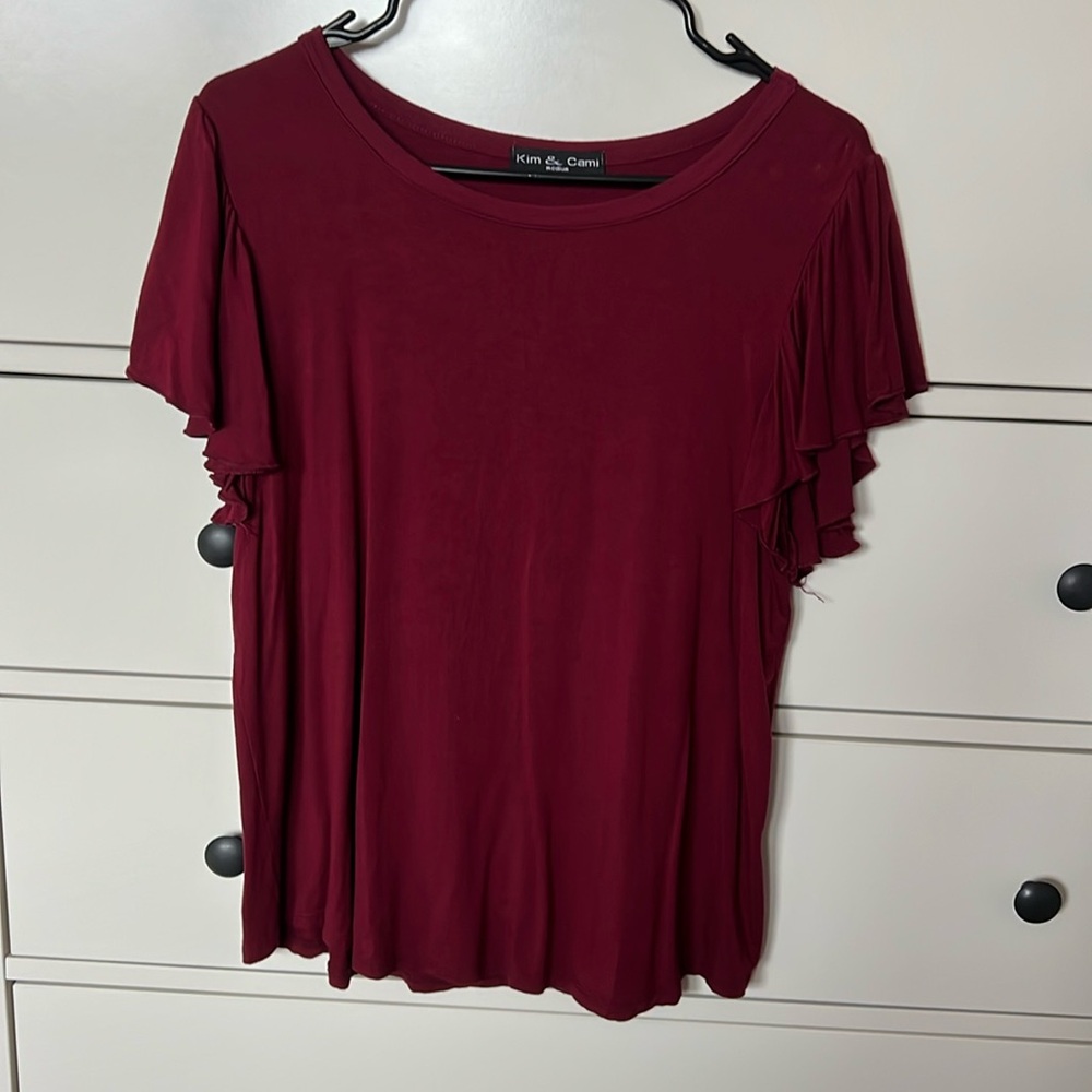 Red/maroon shirt